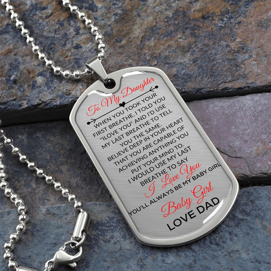 Dog Tag To My Daughter